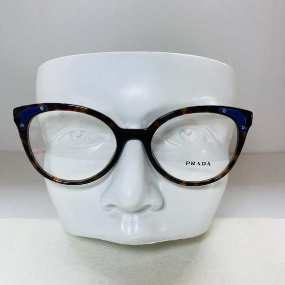 PRADA Oval Brown Tortoise & Gold Eyeglasses Glasses Frames NWOT - Picture 12 of 12